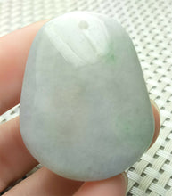 Load image into Gallery viewer, 10% OFF- Certified Natural Lavender Jadeite Emerald A*Jade HandCarved Blessing Safe &amp; Sound Jade Pendant A4638