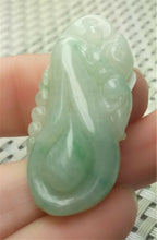 Load image into Gallery viewer, 10% OFF- Certified Natural Jadeite Emerald A*Jade HandCarved Lucky Morning Glory Jade Pendant A9257