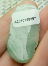 Load image into Gallery viewer, 10% OFF- Certified Natural Jadeite Emerald A*Jade HandCarved Lucky Morning Glory Jade Pendant A9257