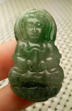 Load image into Gallery viewer, 10% OFF- Certified Natural Jadeite Emerald A*Jade HandCarved Blessing Guanyin Jade Pendant A8889