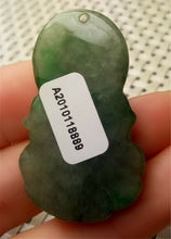 Load image into Gallery viewer, 10% OFF- Certified Natural Jadeite Emerald A*Jade HandCarved Blessing Guanyin Jade Pendant A8889