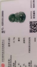 Load image into Gallery viewer, 10% OFF- Certified Natural Jadeite Emerald A*Jade HandCarved Blessing Guanyin Jade Pendant A8889