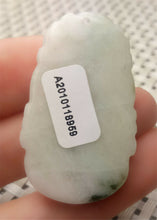 Load image into Gallery viewer, 10% OFF- Certified Natural White Jadeite Emerald A*Jade HandCarved Lucky White Snake Jade Pendant A8959