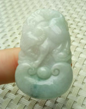 Load image into Gallery viewer, 10% OFF- Certified Natural Jadeite Emerald A*Jade HandCarved Lucky Ox Cow Pendant A3805
