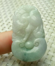 Load image into Gallery viewer, 10% OFF- Certified Natural Jadeite Emerald A*Jade HandCarved Lucky Ox Cow Pendant A3805