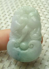Load image into Gallery viewer, 10% OFF- Certified Natural Jadeite Emerald A*Jade HandCarved Lucky Ox Cow Pendant A3805