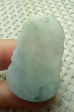 Load image into Gallery viewer, 10% OFF- Certified Natural Jadeite Emerald A*Jade HandCarved Lucky Ox Cow Pendant A3805