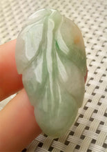Load image into Gallery viewer, 10% OFF- Certified Natural Jadeite Emerald A*Jade HandCarved Lucky Leaf Jade Pendant A8914