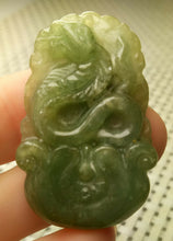 Load image into Gallery viewer, 10% OFF- Certified Natural Jadeite Emerald A*Jade HandCarved Lucky Snake Jade Pendant A8913