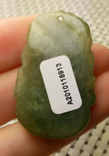 Load image into Gallery viewer, 10% OFF- Certified Natural Jadeite Emerald A*Jade HandCarved Lucky Snake Jade Pendant A8913