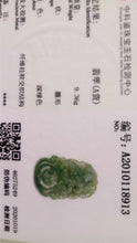 Load image into Gallery viewer, 10% OFF- Certified Natural Jadeite Emerald A*Jade HandCarved Lucky Snake Jade Pendant A8913