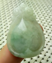 Load image into Gallery viewer, 10% OFF- Certified Natural Jadeite Emerald A*Jade HandCarved Lucky Walter Drop Jade Pendant A9243