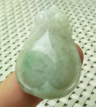 Load image into Gallery viewer, 10% OFF- Certified Natural Jadeite Emerald A*Jade HandCarved Lucky Walter Drop Jade Pendant A9243