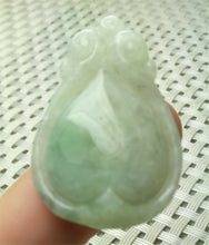 Load image into Gallery viewer, 10% OFF- Certified Natural Jadeite Emerald A*Jade HandCarved Lucky Walter Drop Jade Pendant A9243