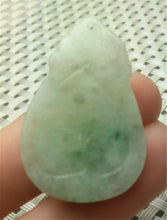 Load image into Gallery viewer, 10% OFF- Certified Natural Jadeite Emerald A*Jade HandCarved Lucky Walter Drop Jade Pendant A9243