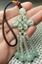 Load image into Gallery viewer, 10% OFF- Certified Natural Jadeite Emerald A*Jade HandCarved Lucky Safe Car Rearview Mirror Pendant Lucky Hanging Ornament Decor A0035