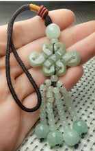 Load image into Gallery viewer, 10% OFF- Certified Natural Jadeite Emerald A*Jade HandCarved Lucky Safe Car Rearview Mirror Pendant Lucky Hanging Ornament Decor A0035
