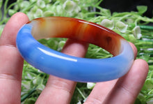 Load image into Gallery viewer, 10% OFF- 60/61/62mm Certified Natural Lavender Blue Red Yellow Emerald A*Jade HandCarved Bracelet Bangle ZS6085