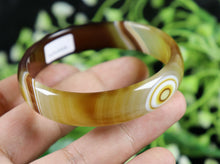 Load image into Gallery viewer, 10% OFF- 58/59/60mm Certified Natural Rare Lavender Yellow Red Orange Emerald A*Jade HandCarved Blessing Heaven Eye Bracelet Bangle SZ4774