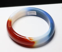 Load image into Gallery viewer, 10% OFF- 60/61/62mm Certified Natural Lavender Blue Red White Emerald A*Jade HandCarved Bracelet Bangle ZS6083