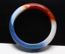 Load image into Gallery viewer, 10% OFF- 60/61/62mm Certified Natural Lavender Blue Red White Emerald A*Jade HandCarved Bracelet Bangle ZS6083