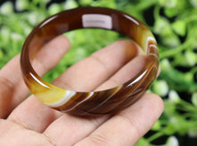 Load image into Gallery viewer, 10% OFF- 58/59/60mm Certified Natural Rare Lavender Yellow Red Orange Emerald A*Jade HandCarved Lucky Bracelet Bangle SZ4772