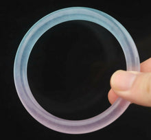 Load image into Gallery viewer, 10% OFF- 58/60/61mm Certified Natural Ice Lavender Blue Emerald A*Jade HandCarved Lucky Round Bracelet Bangle