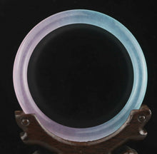 Load image into Gallery viewer, 10% OFF- 58/60/61mm Certified Natural Ice Lavender Blue Emerald A*Jade HandCarved Lucky Round Bracelet Bangle