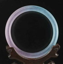 Load image into Gallery viewer, 10% OFF- 58/60/61mm Certified Natural Ice Lavender Blue Emerald A*Jade HandCarved Lucky Round Bracelet Bangle