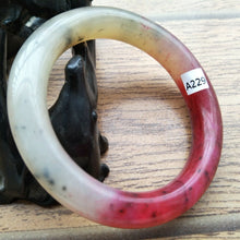 Load image into Gallery viewer, 10% OFF- 55/56/57mm Certified Natural Red Emerald Xiu Jade A HandCarved Lucky Round Bracelet Bangle A229