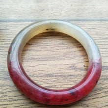 Load image into Gallery viewer, 10% OFF- 55/56/57mm Certified Natural Red Emerald Xiu Jade A HandCarved Lucky Round Bracelet Bangle A229