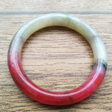 Load image into Gallery viewer, 10% OFF- 55/56/57mm Certified Natural Red Emerald Xiu Jade A HandCarved Lucky Round Bracelet Bangle A226