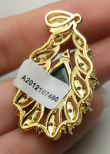 Load image into Gallery viewer, 10% OFF- Certified Natural Emerald A*Jade Handcrafted Lucky Green Jade Water Drop Pendant-Gold 925 Sterling Silver A7460
