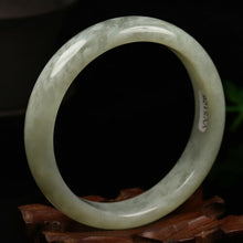 Load image into Gallery viewer, 10% OFF- 58/59/60mm Certified Natural Emerald A*Jade Handcarved Xiu Jade Bangle VV5126