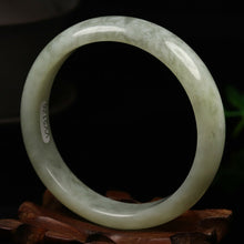 Load image into Gallery viewer, 10% OFF- 58/59/60mm Certified Natural Emerald A*Jade Handcarved Xiu Jade Bangle VV5126