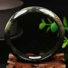 Load image into Gallery viewer, 10% OFF- 58/59/60mm Certified Natural Emerald Xiu Jade*A Handcarved Bangle VV4930