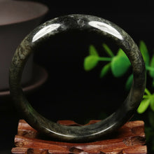 Load image into Gallery viewer, 10% OFF- 58/59/60mm Certified Natural Emerald Xiu Jade*A Handcarved Bangle VV4930