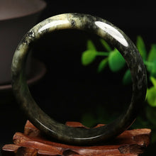 Load image into Gallery viewer, 10% OFF- 58/59/60mm Certified Natural Emerald Xiu Jade*A Handcarved Bangle VV4930