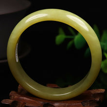 Load image into Gallery viewer, 57/58/59mm Certified Natural Emerald Xiu Jade*A Handcarved Bangle VV4931