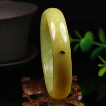 Load image into Gallery viewer, 57/58/59mm Certified Natural Emerald Xiu Jade*A Handcarved Bangle VV4931