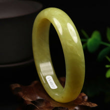 Load image into Gallery viewer, 57/58/59mm Certified Natural Emerald Xiu Jade*A Handcarved Bangle VV4931