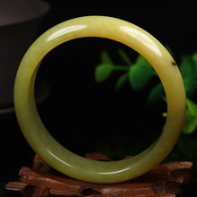 Load image into Gallery viewer, 57/58/59mm Certified Natural Emerald Xiu Jade*A Handcarved Bangle VV4931