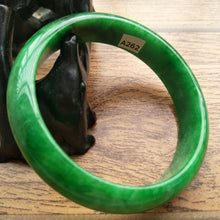 Load image into Gallery viewer, 10% OFF- 61/62/63mm Certified Natural Jadeite Emerald A*Jade Handcarved Bangle A262