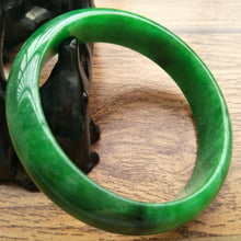 Load image into Gallery viewer, 10% OFF- 61/62/63mm Certified Natural Jadeite Emerald A*Jade Handcarved Bangle A262