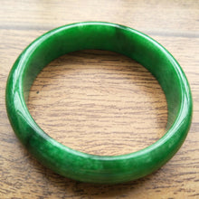 Load image into Gallery viewer, 10% OFF- 61/62/63mm Certified Natural Jadeite Emerald A*Jade Handcarved Bangle A262