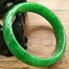 Load image into Gallery viewer, 10% OFF- 61/62/63mm Certified Natural Jadeite Emerald A*Jade Handcarved Bangle A263