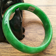 Load image into Gallery viewer, 10% OFF- 59/60/61mm Certified Natural Jadeite Emerald A*Jade Handcarved Bangle A264