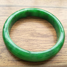 Load image into Gallery viewer, 10% OFF- 61/62/63mm Certified Natural Jadeite Emerald A*Jade Handcarved Bangle A261