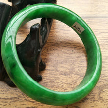 Load image into Gallery viewer, 10% OFF- 61/62/63mm Certified Natural Jadeite Emerald A*Jade Handcarved Bangle A261