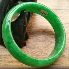 Load image into Gallery viewer, 10% OFF- 61/62/63mm Certified Natural Jadeite Emerald A*Jade Handcarved Bangle A269